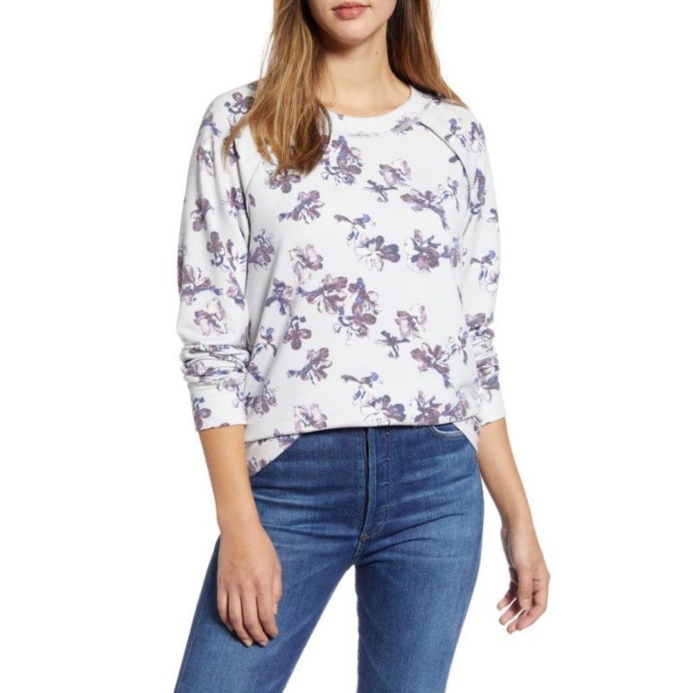 Caslon Cozy Print Sweatshirt Pullover‎ Womens Small